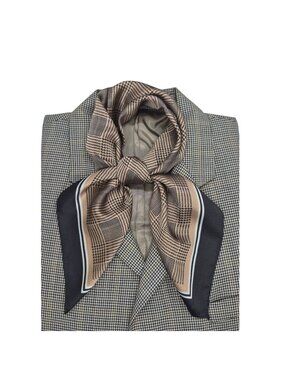 ✨Luxurious Elegant Silky Square Scarf Black White Block Design Bandana Neck Wrap